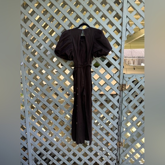 COPY - Anthropologie Puff-Sleeved Open-Back Jumpsuit - Picture 6 of 6